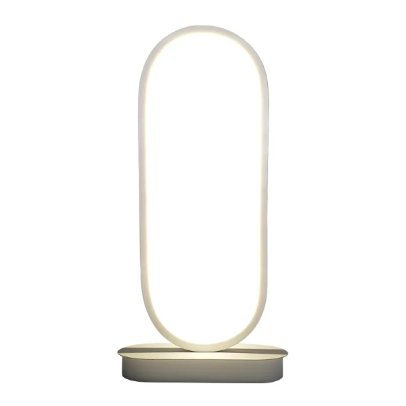 Oval LED Table Lamp — Warm White Glow, Two Colours