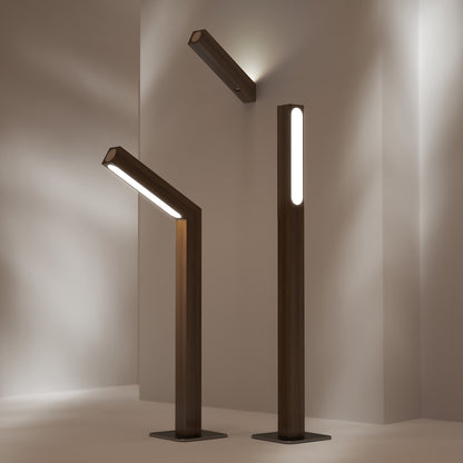 Rechargeable Minimalist LED Bedside Lamp — Wooden Finishes