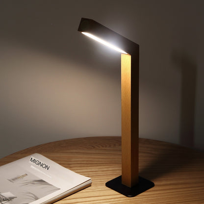 Rechargeable Minimalist LED Bedside Lamp — Wooden Finishes