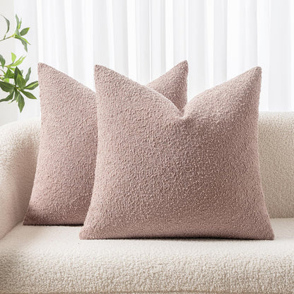 Boucle Throw Pillow Covers — Set of 2, 20x20"