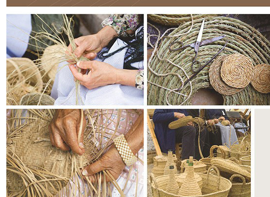 Nordic Handwoven Seagrass Basket — Natural and White